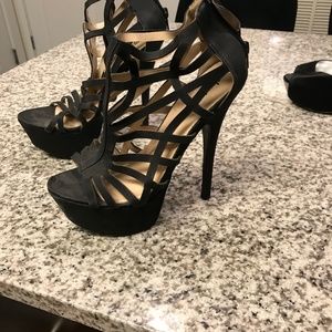 Womens black platforms